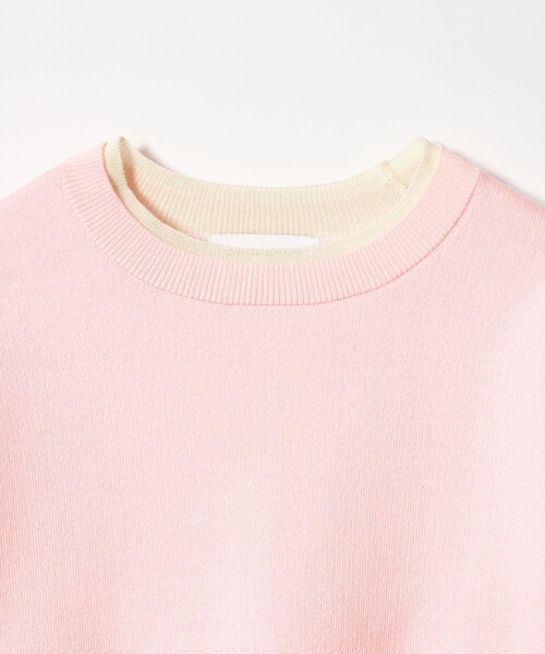 EMMEL REFINES（エメルリファインズ）の「＜EMMEL REFINES＞EM HW スウェットライク ニット プルオーバー（ニット/セーター・レディース・オフホワイト/ライトピンク・FREE）」の12枚目の写真