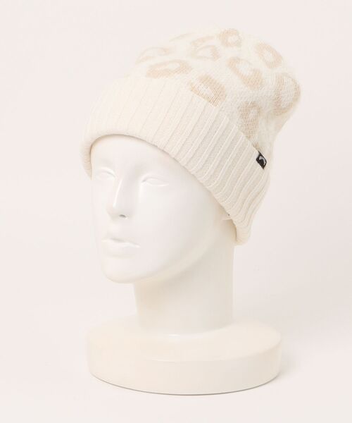 BILLABONG（ビラボン）の「BILLABONG レディース JACQURD MOHAIR MIX B ビーニー 【2025年秋冬モデル】 @autumn /ビラボンヒョウ柄ニット帽・ビーニー（ニットキャップ/ビーニー・レディース・ブラック/ブラウン系その他/アイボリー・FREE）」の2枚目の写真