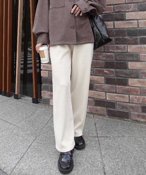 CORNERS(コーナーズ)の「ダンボールニットパンツ(その他パンツ・レディース・ベージュ系その他/ベージュ/ブラック・M)」の6枚目の写真