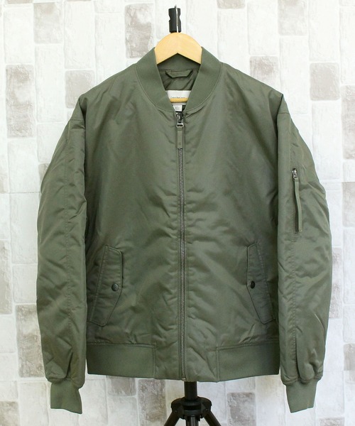 Calvin Klein(カルバン・クライン)の「CKJ MA-1 ナイロンボンバージャケット LS NYLON BOMBER JACKET(MA-1・メンズ・オリーブ/ブラック/ネイビー・XL/L/M)」の8枚目の写真