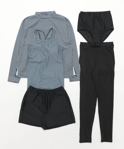 セール】【OP/オーピー】レディースモックネックラッシュガード付き