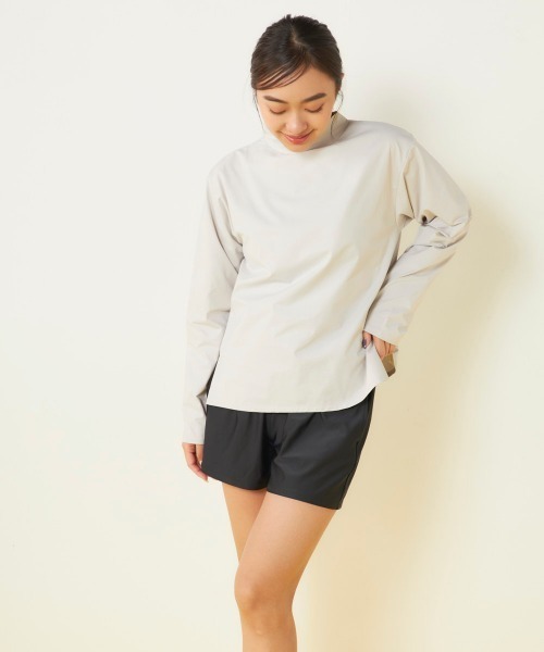 Ocean Pacific（オーシャンパシフィック）の「【OP/オーピー】レディースモックネックラッシュガード付き水着5点セット　ヨガウェア ピラティス トレーニングウェア（水着・レディース・ブラック/ベージュ/チャコールグレー・LARGE/X-LARGE/MEDIUM）」の8枚目の写真