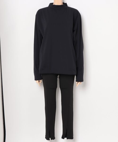 Ocean Pacific（オーシャンパシフィック）の「【OP/オーピー】レディースモックネックラッシュガード付き水着5点セット　ヨガウェア ピラティス トレーニングウェア（水着・レディース・ブラック/ベージュ/チャコールグレー・LARGE/X-LARGE/MEDIUM）」の4枚目の写真