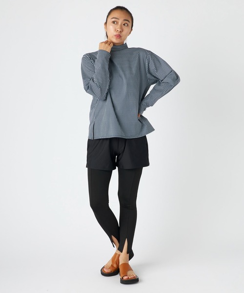 セール】【OP/オーピー】レディースモックネックラッシュガード付き