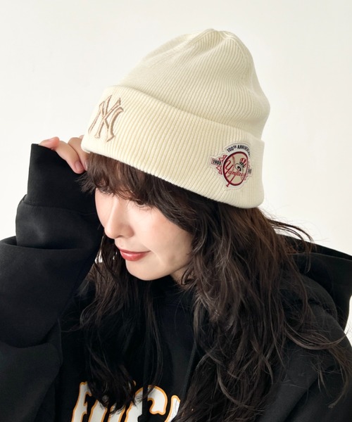 MLB(メジャーリーグベースボール)の「【日本未発売/WEB限定】MLB KOREA(エムエルビーコリア)/ロゴパッチ ワッペン ビーニー ニット帽/Patch beanie(ニットキャップ/ビーニー・レディース・チャコールグレー/ブルー/クリーム/ブラック/ワインレッド/ベージュ・FREE)」の12枚目の写真