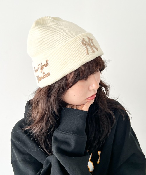 MLB(メジャーリーグベースボール)の「【日本未発売/WEB限定】MLB KOREA(エムエルビーコリア)/ロゴパッチ ワッペン ビーニー ニット帽/Patch beanie(ニットキャップ/ビーニー・レディース・チャコールグレー/ブルー/クリーム/ブラック/ワインレッド/ベージュ・FREE)」の18枚目の写真