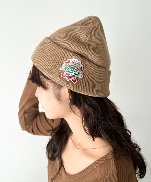 MLB(メジャーリーグベースボール)の「【日本未発売/WEB限定】MLB KOREA(エムエルビーコリア)/ロゴパッチ ワッペン ビーニー ニット帽/Patch beanie(ニットキャップ/ビーニー・レディース・チャコールグレー/ブルー/クリーム/ブラック/ワインレッド/ベージュ・FREE)」の7枚目の写真