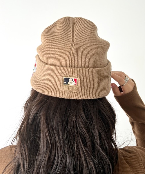 MLB(メジャーリーグベースボール)の「【日本未発売/WEB限定】MLB KOREA(エムエルビーコリア)/ロゴパッチ ワッペン ビーニー ニット帽/Patch beanie(ニットキャップ/ビーニー・レディース・チャコールグレー/ブルー/クリーム/ブラック/ワインレッド/ベージュ・FREE)」の9枚目の写真