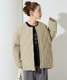 FREAK'S STORE(フリークスストア)の限定展開 ミルフィーユ ノーカラー リバーシブル 中綿(ブルゾン)(ダウンジャケット/コート)