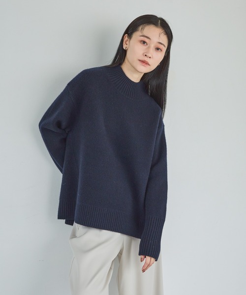 A part by（アパートバイ）の「カシミヤコンオフタートルニット（ニット/セーター・レディース・イエロー系その他/レッド/ライトグレー/ネイビー・FREE）」の2枚目の写真