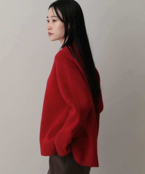 A part by（アパートバイ）の「カシミヤコンオフタートルニット（ニット/セーター・レディース・イエロー系その他/レッド/ライトグレー/ネイビー・FREE）」の16枚目の写真