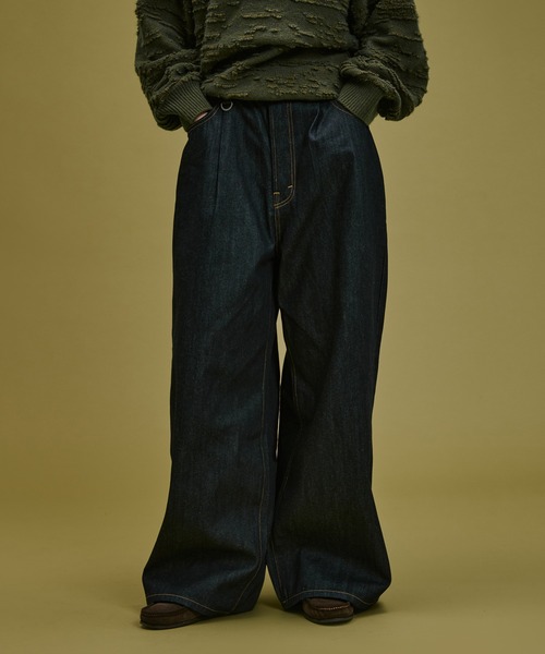 【WETTEMPT】ワンタックバギーデニムパンツ 1 TUCK BUGGY DENIM PANTS / ワンタックバギーデニムパンツ（デニム