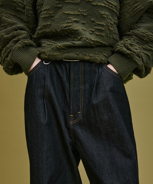 WETTEMPT(ウィテンプト)の「1 TUCK BUGGY DENIM PANTS / ワンタックバギーデニムパンツ(デニムパンツ・メンズ・ブラック/ブルー/ダークインディゴブルー・SMALL/MEDIUM/LARGE)」の12枚目の写真
