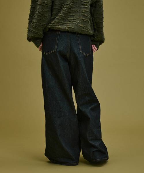 WETTEMPT(ウィテンプト)の「1 TUCK BUGGY DENIM PANTS / ワンタックバギーデニムパンツ(デニムパンツ・メンズ・ブラック/ブルー/ダークインディゴブルー・SMALL/MEDIUM/LARGE)」の11枚目の写真