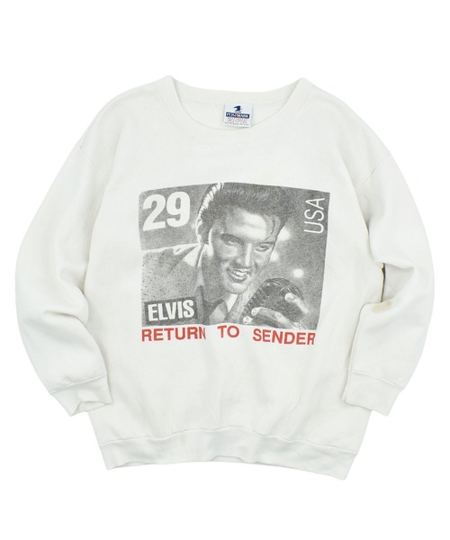 VINTAGE(ヴィンテージ)の「【USED】90’s Elvis Presley “RETURN TO SENDER” スウェット USA製(スウェット・メンズ・ホワイト・ONE SIZE)」の1枚目の写真