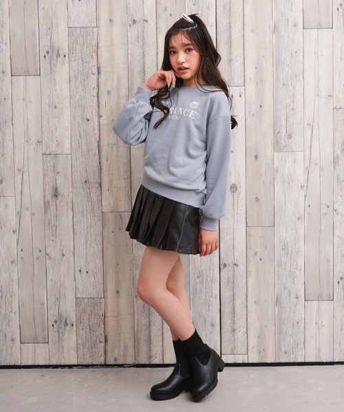 PINKHUNT(ピンクハント)の「PINKHUNT ピンクハント ゲームトレーナー 1073K(スウェット・キッズ・アッシュグレー/チャコールグレー/スカイブルー系1・120cm/130cm/140cm/150cm/160cm)」の9枚目の写真