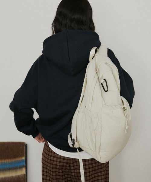 MERLOT（メルロー）の「レタリングロゴフーディー/裏起毛（パーカー・レディース・グレー/ネイビー・FREE）」の6枚目の写真