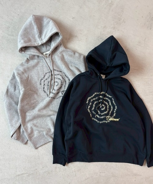 MERLOT（メルロー）の「レタリングロゴフーディー/裏起毛（パーカー・レディース・グレー/ネイビー・FREE）」の20枚目の写真