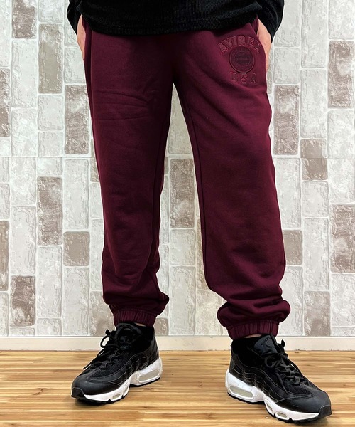 AVIREX(アヴィレックス)の「AVIREX 50th VARSITY SWEAT PANTS(スウェットパンツ・メンズ・エンジ/ホワイト/チャコールグレー・M/L/XL/XXL)」の3枚目の写真