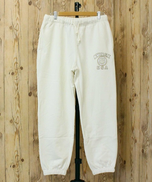 AVIREX(アヴィレックス)の「AVIREX 50th VARSITY SWEAT PANTS(スウェットパンツ・メンズ・エンジ/ホワイト/チャコールグレー・M/L/XL/XXL)」の4枚目の写真