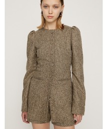 SLY(スライ)のPUFF SLEEVE FRONT BUTTON 2P パフスリーブ フロントボタン ツーピー 秋服 冬服(セットアップ)