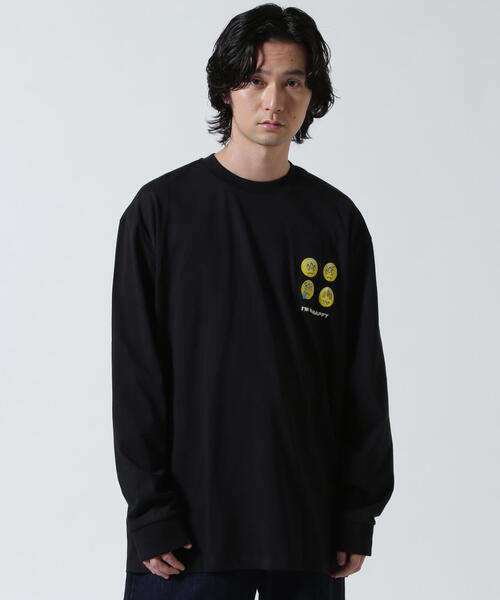 BARROW(バロー)の「Barrow/バロー/JAPAN LIMITED Iconic Smile LONG T-SHIRT(Tシャツ/カットソー・メンズ・ブラック/ホワイト・L/M/XL)」の1枚目の写真
