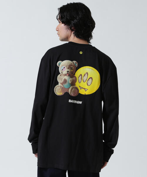 BARROW(バロー)の「Barrow/バロー/JAPAN LIMITED Iconic Smile LONG T-SHIRT(Tシャツ/カットソー・メンズ・ブラック/ホワイト・L/M/XL)」の21枚目の写真