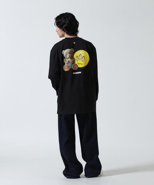 BARROW(バロー)の「Barrow/バロー/JAPAN LIMITED Iconic Smile LONG T-SHIRT(Tシャツ/カットソー・メンズ・ブラック/ホワイト・L/M/XL)」の22枚目の写真