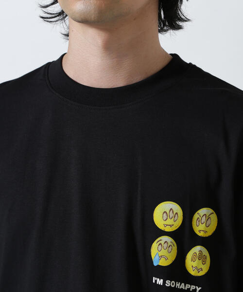 BARROW(バロー)の「Barrow/バロー/JAPAN LIMITED Iconic Smile LONG T-SHIRT(Tシャツ/カットソー・メンズ・ブラック/ホワイト・L/M/XL)」の5枚目の写真