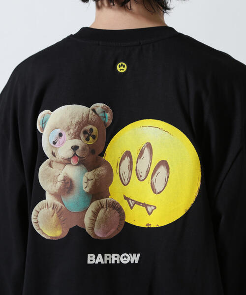 BARROW(バロー)の「Barrow/バロー/JAPAN LIMITED Iconic Smile LONG T-SHIRT(Tシャツ/カットソー・メンズ・ブラック/ホワイト・L/M/XL)」の8枚目の写真