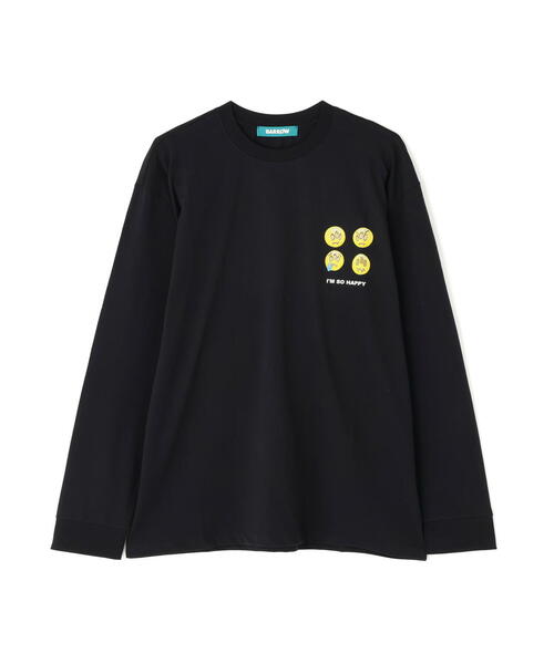 BARROW(バロー)の「Barrow/バロー/JAPAN LIMITED Iconic Smile LONG T-SHIRT(Tシャツ/カットソー・メンズ・ブラック/ホワイト・L/M/XL)」の9枚目の写真