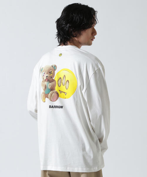 BARROW(バロー)の「Barrow/バロー/JAPAN LIMITED Iconic Smile LONG T-SHIRT(Tシャツ/カットソー・メンズ・ブラック/ホワイト・L/M/XL)」の15枚目の写真