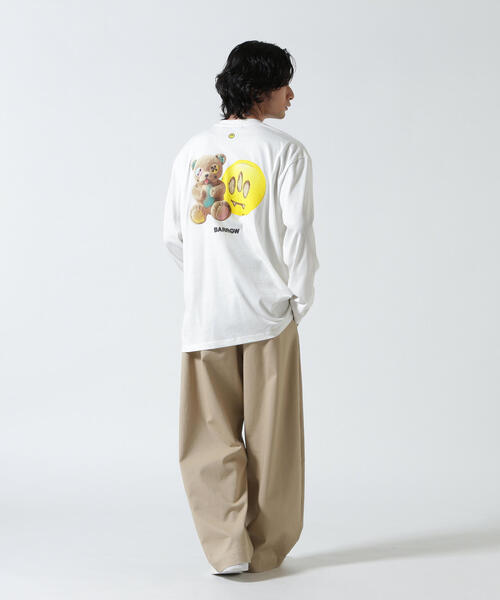 BARROW(バロー)の「Barrow/バロー/JAPAN LIMITED Iconic Smile LONG T-SHIRT(Tシャツ/カットソー・メンズ・ブラック/ホワイト・L/M/XL)」の16枚目の写真