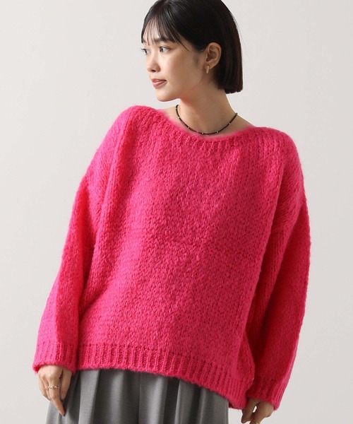 のん！グレディブリリアン　TRICOTSボートネックプルオーバー　ブルー セール】TRICOTSボートネックニット（ニット/セーター