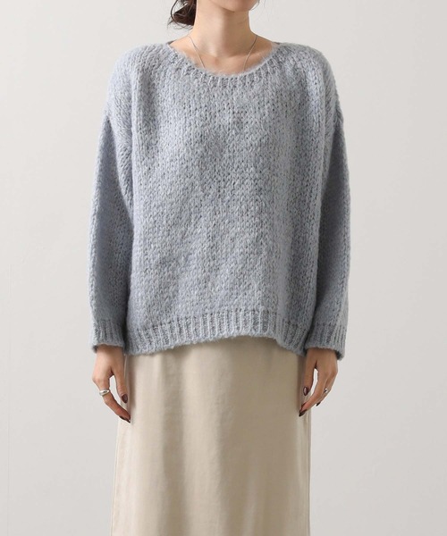 のん！グレディブリリアン　TRICOTSボートネックプルオーバー　ブルー TRICOTSボートネックプルオーバー | [公式]Gready Brilliant