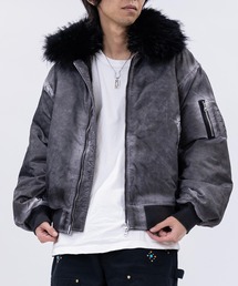 JOHN'S CLOSET（ジョンズクローゼット）の「【13】ヴィンテージ加工 脱着ファー フライトジャケット（MA-1）」