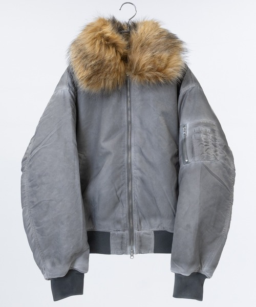 セール】【13】ヴィンテージ加工 脱着ファー フライトジャケット（MA-1