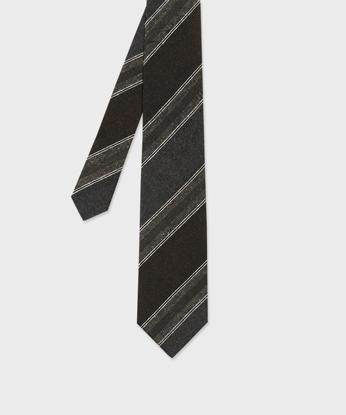 Paul Smith(ポールスミス)の「ダークトーン レジメンタル タイ【250026 552MJ】(ネクタイ・メンズ・ダークパープル/ダークグリーン/ダークブラウン・FREE)」の3枚目の写真