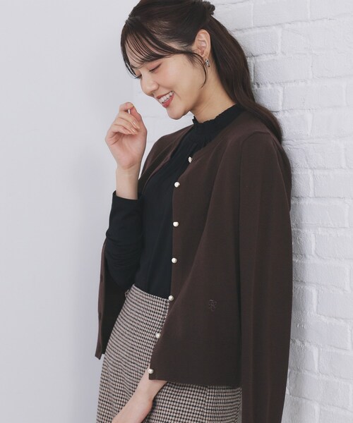 確認用♡ ビジュークルーネックカーディガン【洗濯機OK】《7col/XS～LL
