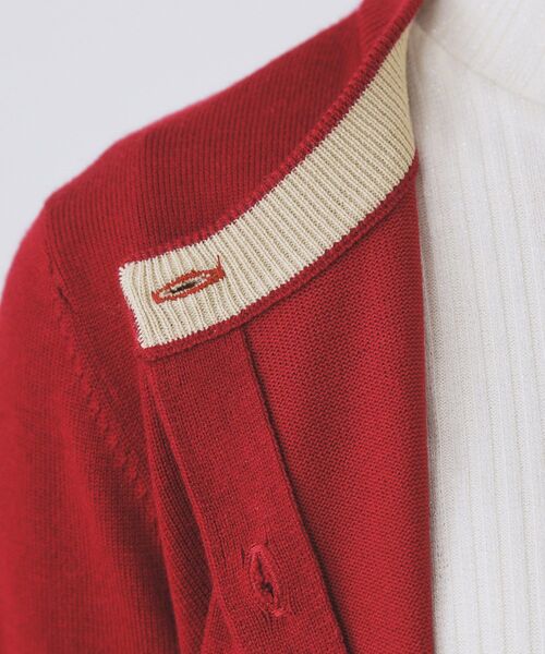 index(インデックス)の「ビジュークルーネックカーディガン【洗濯機OK】(カーディガン/ボレロ・レディース・チャコールグレー/ナチュラル/モスグリーン系7/ブラウン系その他/ネイビー/ピンク系1/ボルドー・34/36/38/40/42)」の16枚目の写真