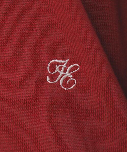 ビジュークルーネックカーディガン【洗濯機OK】《7col/XS～LL