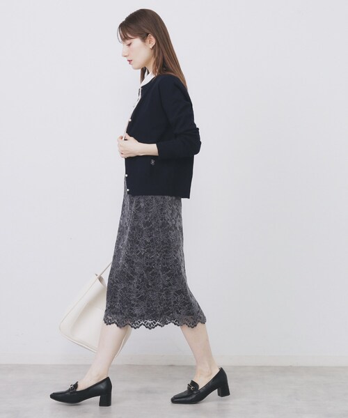 index(インデックス)の「ビジュークルーネックカーディガン【洗濯機OK】(カーディガン/ボレロ・レディース・チャコールグレー/ナチュラル/モスグリーン系7/ブラウン系その他/ネイビー/ピンク系1/ボルドー・34/36/38/40/42)」の20枚目の写真