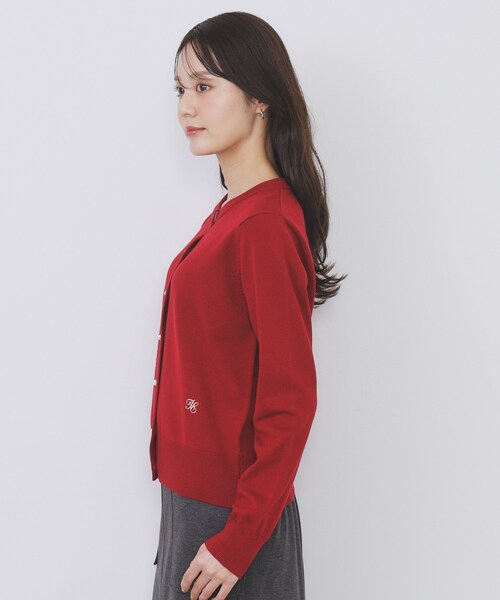 anybuyでお願い致します❢ セール】ビジュークルーネックカーディガン【洗濯機OK】《7col/XS～LL