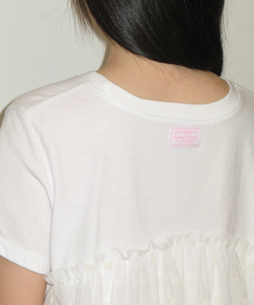 RONRON(ロンロン)の「SHEER LAYERED SHORT SLEEVE DOT WHITE(Tシャツ/カットソー・レディース・その他・FREE)」の3枚目の写真