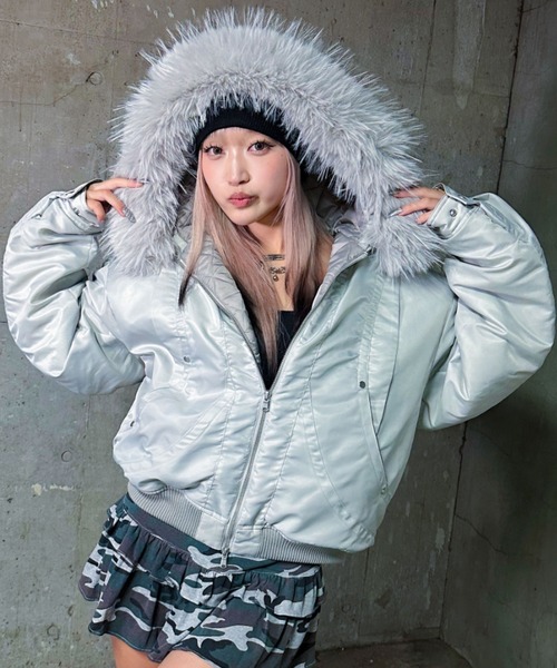 A'GEM/9 × .kom 『A'gem/エージェム』ファーフードMA1（MA-1）｜A'gem