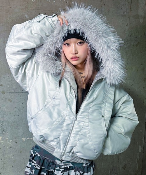 A'GEM/9 × .kom 『A'gem/エージェム』ファーフードMA1（MA-1）｜A'gem