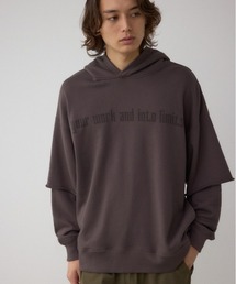 フェイクレイヤードスウェットフーディー