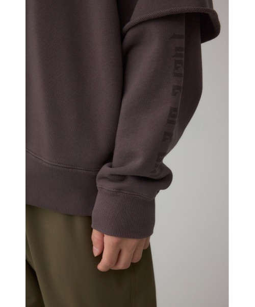 AZUL by moussy（アズールバイマウジー）の「フェイクレイヤードスウェットフーディー（パーカー・メンズ・チャコールグレー/ダークベージュ・MEDIUM/LARGE）」の17枚目の写真