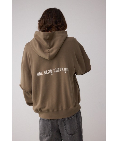 AZUL by moussy（アズールバイマウジー）の「フェイクレイヤードスウェットフーディー（パーカー・メンズ・チャコールグレー/ダークベージュ・MEDIUM/LARGE）」の21枚目の写真