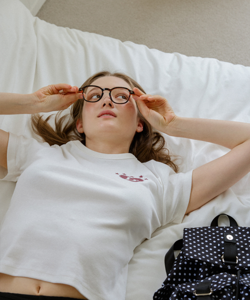 LETERIE(レテリー)の「LR NUMBER POINT T-SHIRT_WHITE(Tシャツ/カットソー・レディース・ホワイト・FREE)」の2枚目の写真